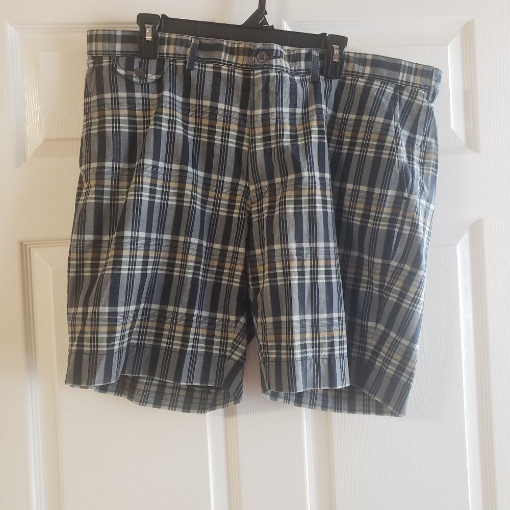 Polo Ralph Lauren Authentic India Madras‎ Men's Shorts Navy Plaid Size 40